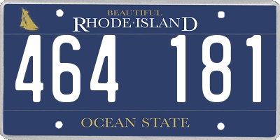 RI license plate 464181