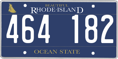 RI license plate 464182
