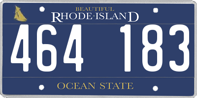 RI license plate 464183