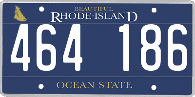 RI license plate 464186