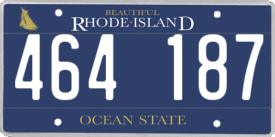 RI license plate 464187