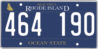 RI license plate 464190