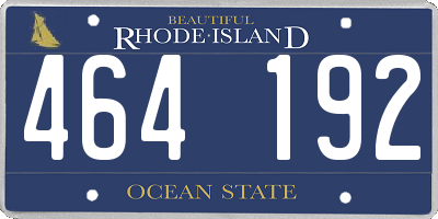 RI license plate 464192
