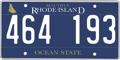 RI license plate 464193