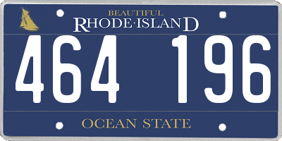 RI license plate 464196
