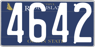 RI license plate 4642