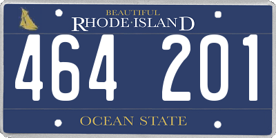 RI license plate 464201