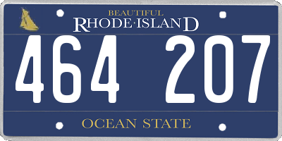 RI license plate 464207