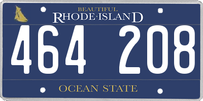 RI license plate 464208