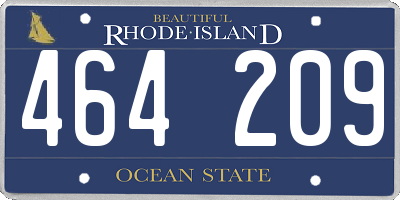 RI license plate 464209