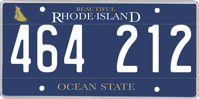 RI license plate 464212