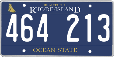 RI license plate 464213