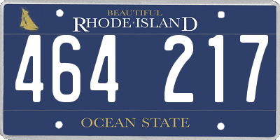 RI license plate 464217