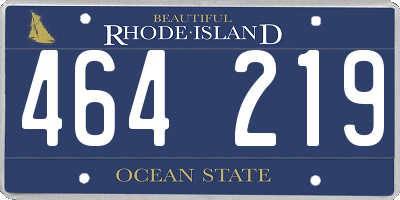 RI license plate 464219