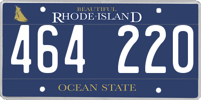 RI license plate 464220