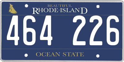 RI license plate 464226