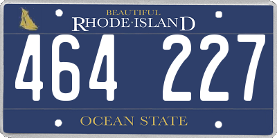 RI license plate 464227