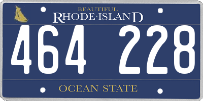 RI license plate 464228