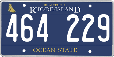 RI license plate 464229