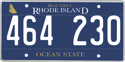 RI license plate 464230
