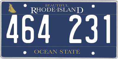 RI license plate 464231