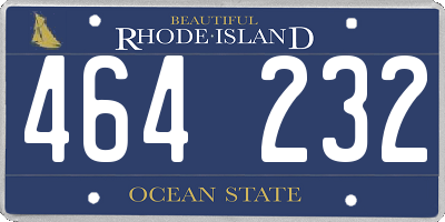 RI license plate 464232