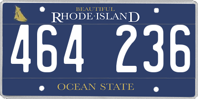 RI license plate 464236