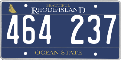 RI license plate 464237