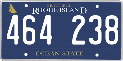 RI license plate 464238