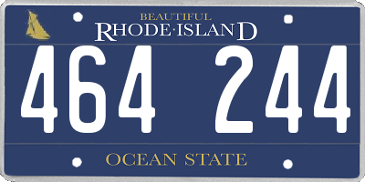 RI license plate 464244