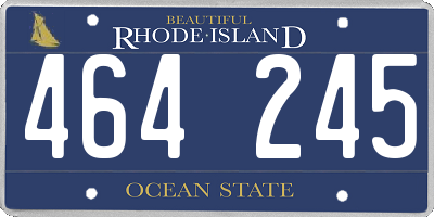 RI license plate 464245