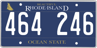 RI license plate 464246