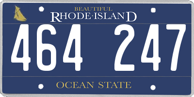 RI license plate 464247