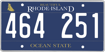 RI license plate 464251