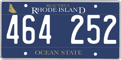 RI license plate 464252
