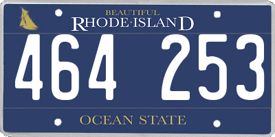 RI license plate 464253