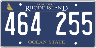 RI license plate 464255