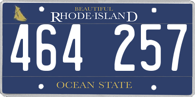 RI license plate 464257
