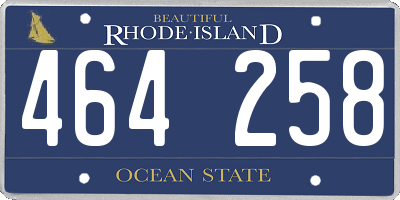 RI license plate 464258