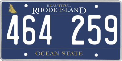 RI license plate 464259