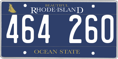 RI license plate 464260