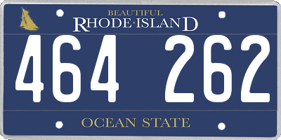 RI license plate 464262