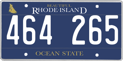 RI license plate 464265
