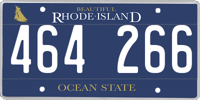 RI license plate 464266