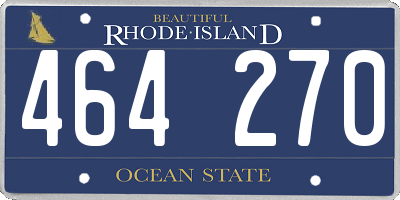 RI license plate 464270