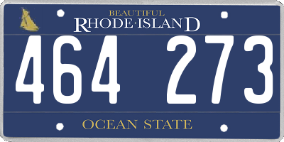 RI license plate 464273