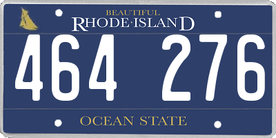 RI license plate 464276