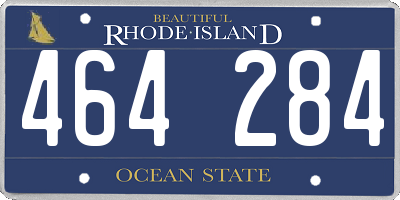 RI license plate 464284