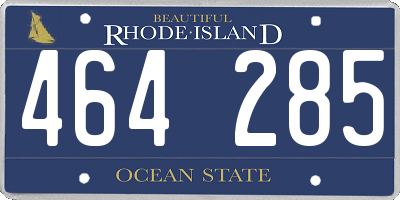 RI license plate 464285