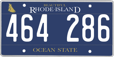 RI license plate 464286
